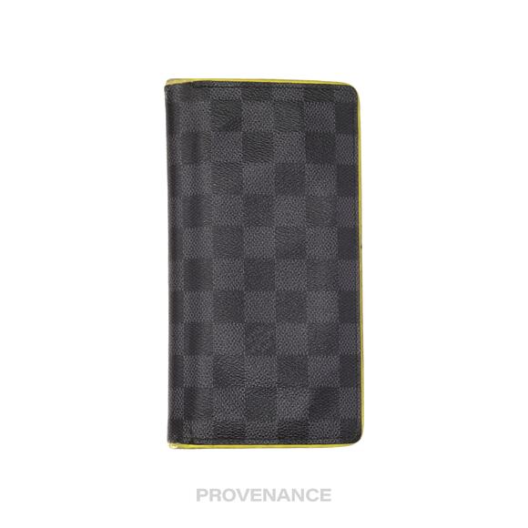 🔴 Louis Vuitton Brazza Long Wallet - Damier Graphite Yellow - Picture 2 of 9